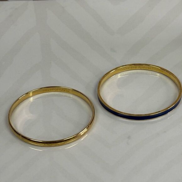 Kate Spade Take a Bow Hinge Bracelet Heart of Gold Take The Plunge Bangles 3 PCS - Picture 5 of 6